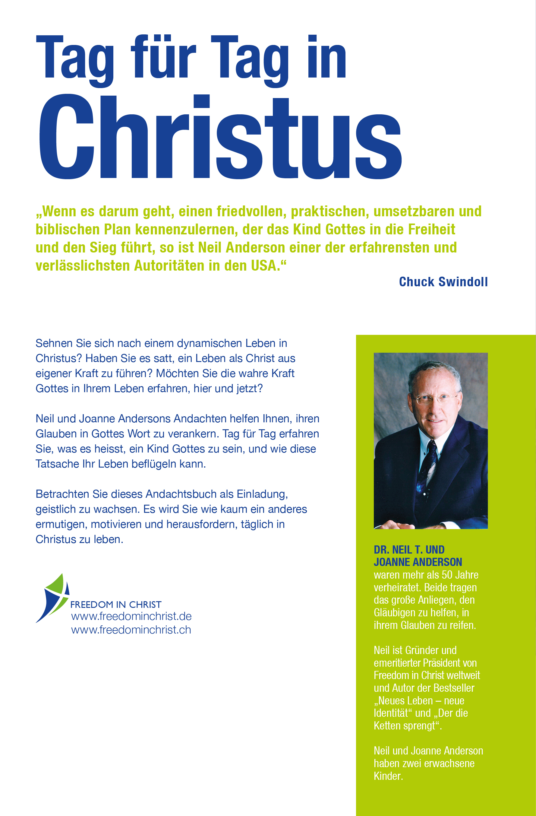 Tag für Tag in Christus -  Andachten fürs ganze Jahr