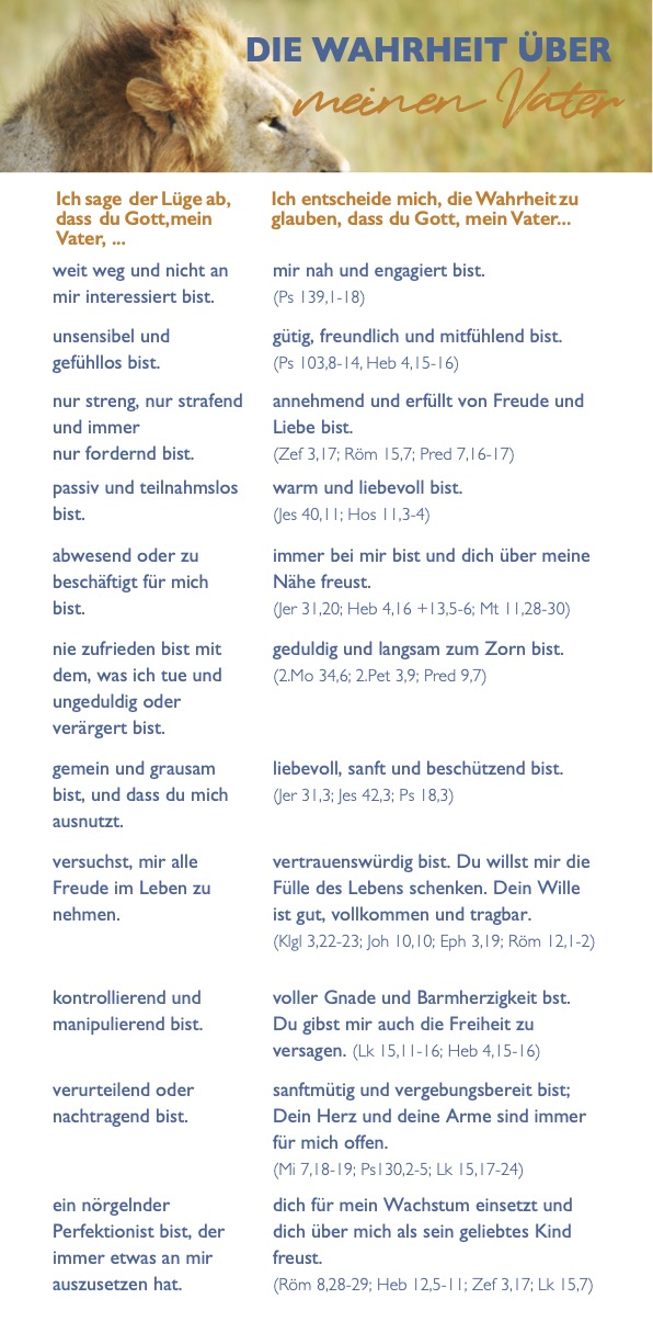 Karte - Gott, mein Vater - Löwe (10 Stück)