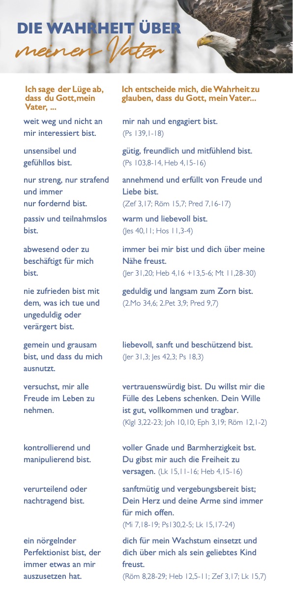 Karte - Gott, mein Vater - Adler (10 Stück)